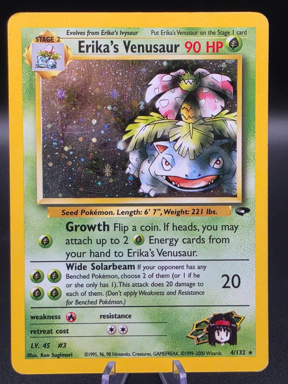 Erika's Venusaur 4/132 Gym Challenge Unlimited Holo Rare MP